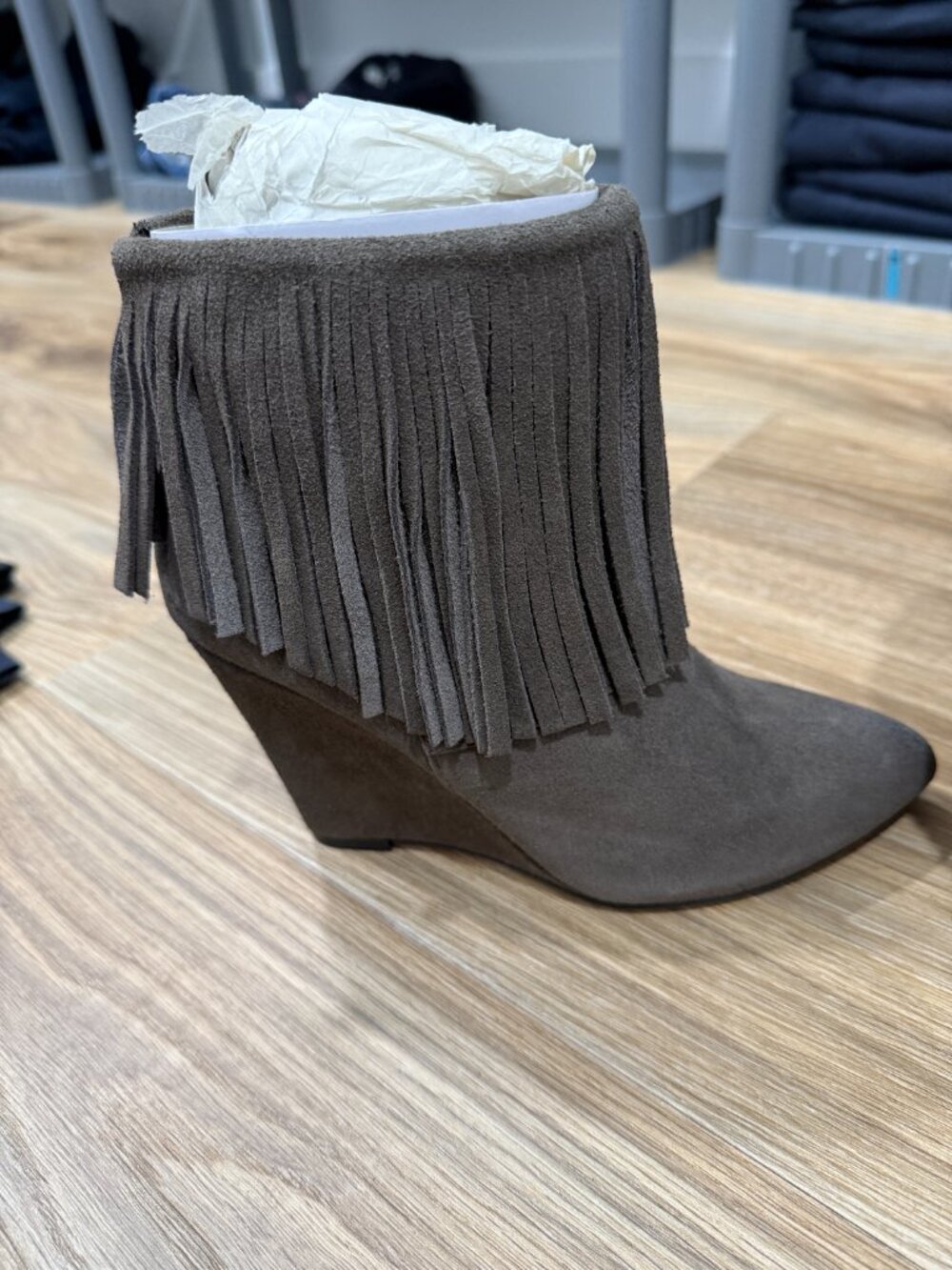 Chinese Laundry Suede Fringe Booties